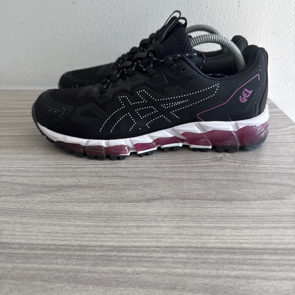 ASICS GEL Running Shoes Womens Size 9.5 Black Purple Cushioned Trail 1202A181
